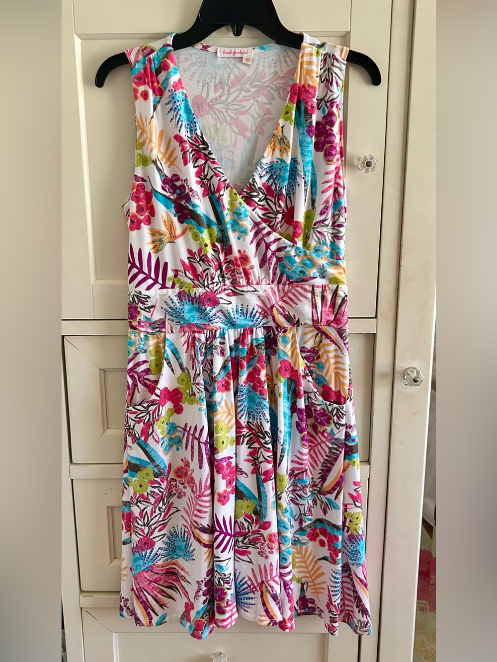 Fresh Produce Tropical Print Sleeveless Dress